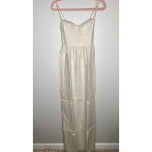 Reformation Effie Linen Maxi Dress in Oatmeal 4